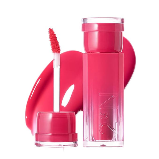 2aN Glaze Bouncing Tint – Lightweight, Moisturizing Lip Tint with High-Shine Finish, Smooth, Light Plumping, Comfortable Wear, Korean Makeup (Candy Chew, 0.16 oz)-VivaGrace Women