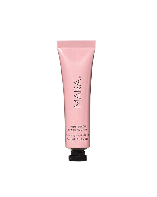 MARA - Natural Sea Silk Lip Balm With Algae + Moringa | Non-Toxic, Plant-Based Skin Care, Hypoallergenic | Moisturize, Plump + Soothe Dry, Chapped Lips (Nude Beach, 0.5 oz | 15 ml)-VivaGrace Women