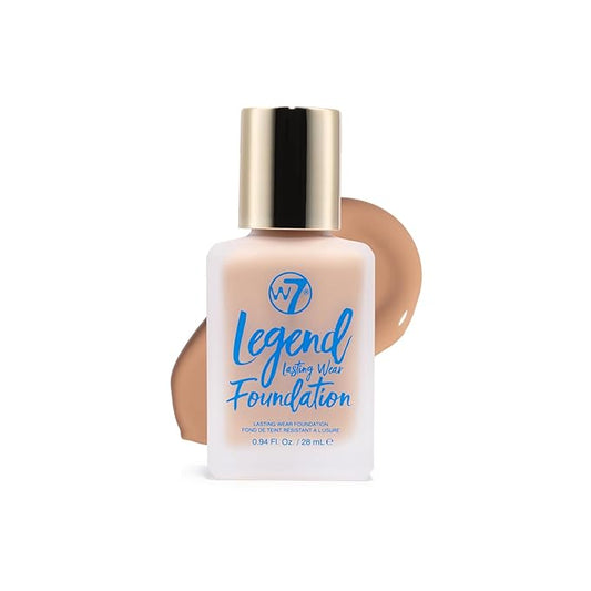 W7 Legend Foundation - Creamy Liquid Foundation for Poreless, Semi-Matte Medium Coverage - 28ml (Toffee)-VivaGrace Women