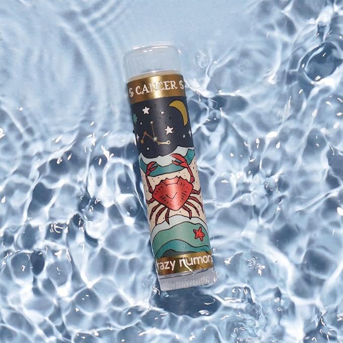 Crazy Rumors Cancer Zodiac All Natural, Plant Based Lip Balm to Moisturize and Nourish your Lips - Water Blend (Tropical Mango, Citrus Lemon, and Fragrant Berry)-VivaGrace Women