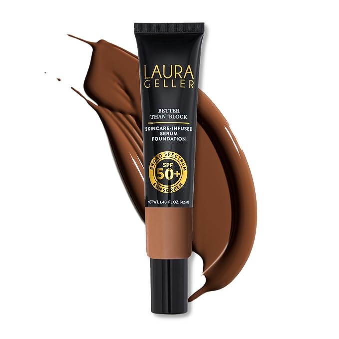 LAURA GELLER NEW YORK Better Than ‘Block Skincare-Infused Serum Foundation with Broad Spectrum SPF 50+, Deep-VivaGrace Women