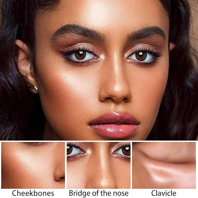 evpct 2Pcs Cream Contour Foundation Stick for Neutral Skin Highlighter & Bronzer Pen Face Brightens & Shades Pencil Highlighting Shade Longwear Makeup Highlight Bronzer Shaping Trimming Stick, Medium-VivaGrace Women