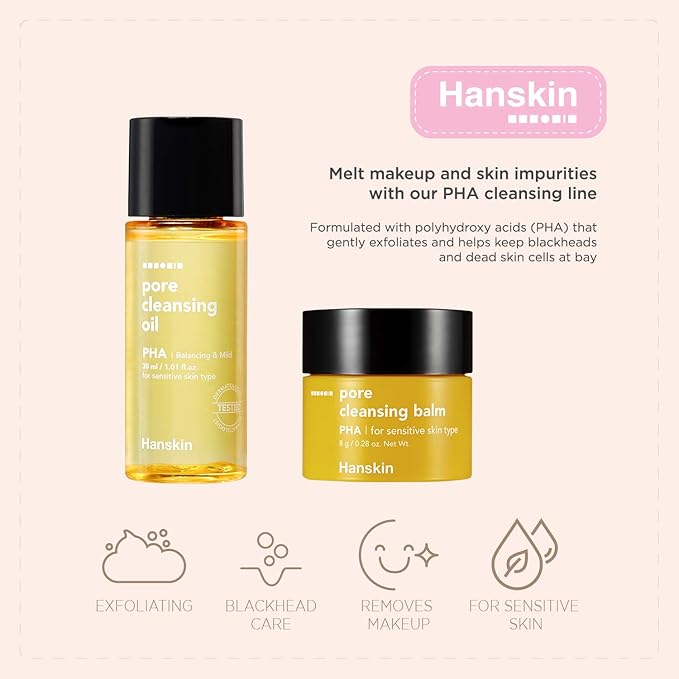 Hanskin Glass Skin On The Go Kit, Travel Friendly Hydrating Skincare Set for Glowing Skin, Cleansers, Skin Essence Toner and Moisturizer, Korean Skin Care [Set of 4 / 30 ml each]-VivaGrace Women