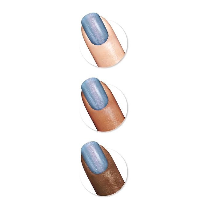 Sally Hansen Insta-Dri X Hershey's Cookies 'n' Creme Eggs, Sprout & Sparkle, Quick Dry, Long Lasting, Streak-Free Shine, Blue Nail Polish, 0.31 fl oz.