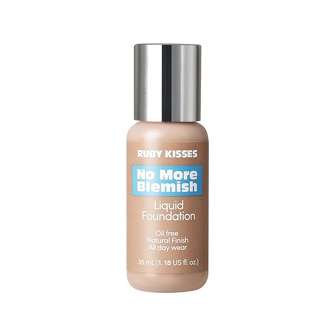 Ruby Kisses Liquid Foundation No More Blemish Oil-Free Foundation Korean Makeup 1.18 Fl Oz (Golden Honey)-VivaGrace Women