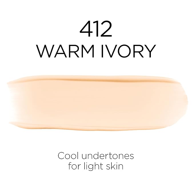 L'Oreal Paris Makeup Infallible Up to 32 Hour Fresh Wear Lightweight Foundation, 412 Warm Ivory, 1 Fl Oz, Packaging May Vary-VivaGrace Women