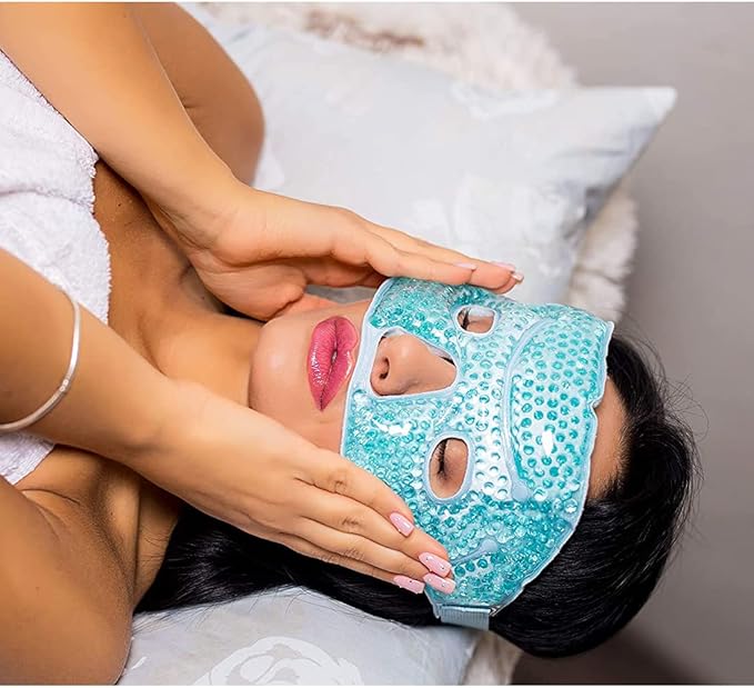 Reusable Gel Eye Mask, Cooling Eye Mask Reusable Small Ice Pack Under Eye Patches, Eye Hot Cold Treatment Pack for Redness, Pain Relief and Eye Relax, Pink,1 Pack-VivaGrace Women