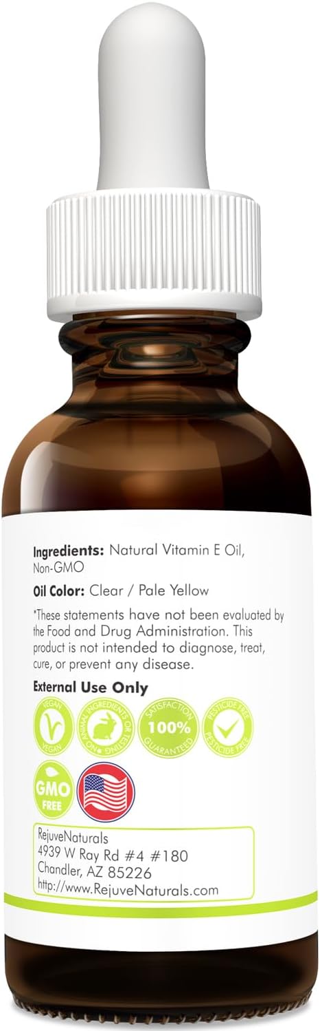 Vitamin E Oil - 100% Pure & Natural, 42,900 IU. Repair Dry, Damaged Skin from Surgery & Acne, Age Spots & Wrinkles. Boost Collagen for Moisturized, Youthful-looking Skin. d-alpha tocopherol-VivaGrace Women