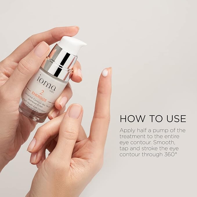 IOMA Paris - ENERGIZE Flash Youth Eye Contour Care - Eye Concentrate, Brightens Skin Tone and Erases Fine Lines, Eye Cream for Dark Circles & Puffiness, (30 ml)-VivaGrace Women