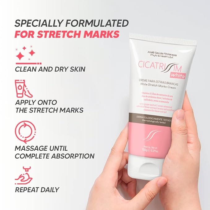 Cicatrissim White Stretch Mark Fade and Removal Cream - Innovative Formula With Pure and Powerful Natural Ingredients From Brazilian Flora - For All Skin Types.-VivaGrace Women