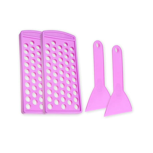 Lip Balm Filling Tray and Spatula (2 Sets) - Fast and Easy To Use - Just Pour & Spread - Instantly Fills 50 Lip Balm Containers (sold separately) - Make Your Own Natural Lip Balm Chapsticks at Home-VivaGrace Women