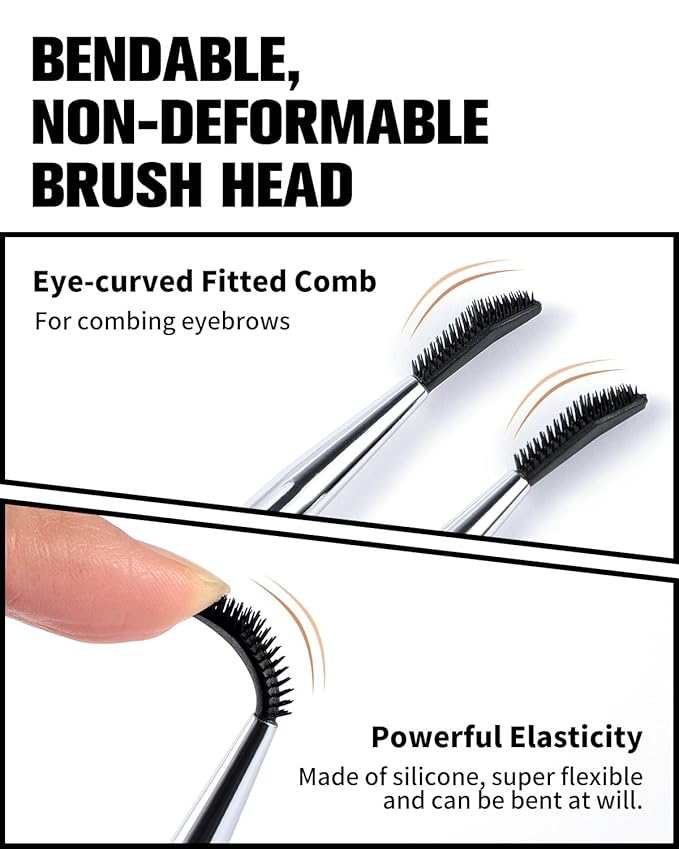 EIGSHOW Dual-Ended Precision Eyebrow Brush and Comb for Eyeliner Lining, Sculpting Brows, Professional Eye Makeup Tools (D109)-VivaGrace Women