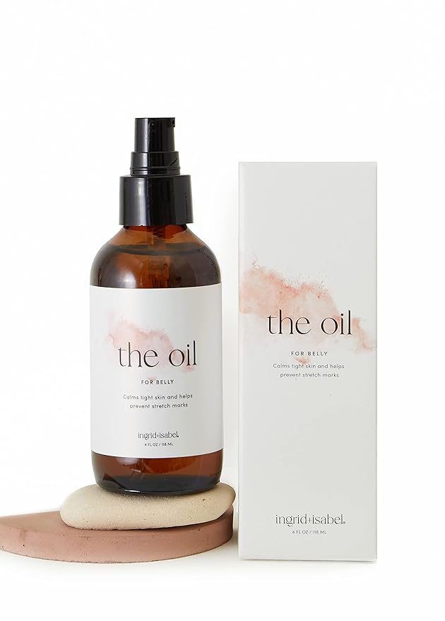 Ingrid & Isabel, The Oil, Organic Belly & Body Oil, Prevents Stretch Marks & Scars, Maternity & Pregnancy Skincare, 4 Fl Oz-VivaGrace Women