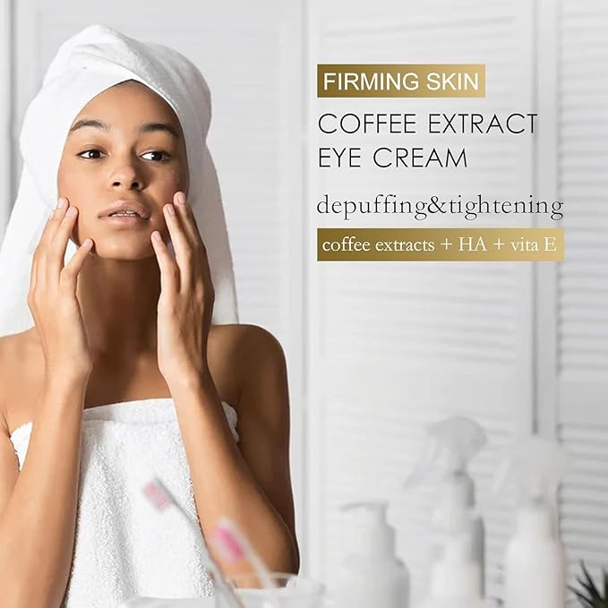 Caffeine Eye Cream, Caffeine Eye Cream, Caffeine Anti-Wrinkle Overnight Eye Cream, Firms and Reduces Eye Bags, Wrinkles, Dark Circles, and Fine Lines (2PCS)-VivaGrace Women