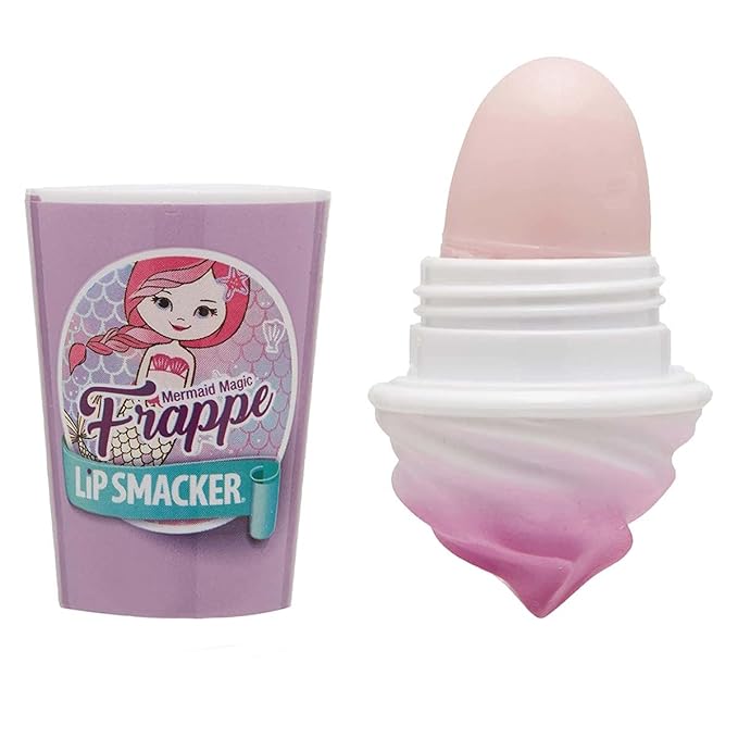 Lip Smacker Frappe Cup Balm to Prevent Chapped Lips, Mermaid Magic, 1 Tube, 0.26 Oz-VivaGrace Women