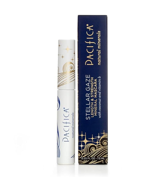 Pacifica Beauty Stellar Gaze Length and Strength Brown Mascara, Volumizing and Lengthening, Long Lasting, Mineral Mascara, Vitamin B, Silicone and Paraben Free, Vegan, Stardust, 0.25 oz (1 Count)-VivaGrace Women