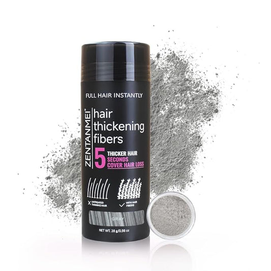 Hair Fibers for Thinning Hair for Women All-Natural Hair Building Fibers 0.98 Oz Hair Volume Powder Bald Spot Cover Up for Men & Women (Gray)-VivaGrace Women