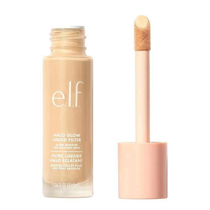 e.l.f. Halo Glow Liquid Filter, Complexion Booster For A Glowing, Soft-Focus Look, Infused With Hyaluronic Acid, Vegan & Cruelty-Free, 0.5 Fair-VivaGrace Women