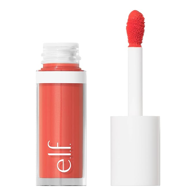 e.l.f. Camo Liquid Blush, Long-lasting Liquid Blush For High-pigment Color, Creates A Soft, Dewy Finish, Vegan & Cruelty-free, Coral Crush-VivaGrace Women