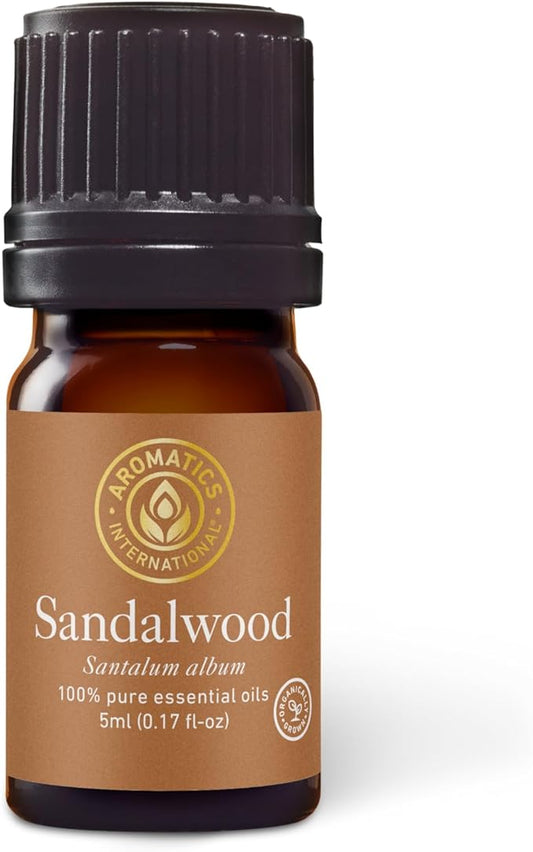 Aromatics International Premium Organic Sandalwood Essential Oil 5ml | 100% Pure Essential Oil for Diffusion & Aromatherapy-VivaGrace Women