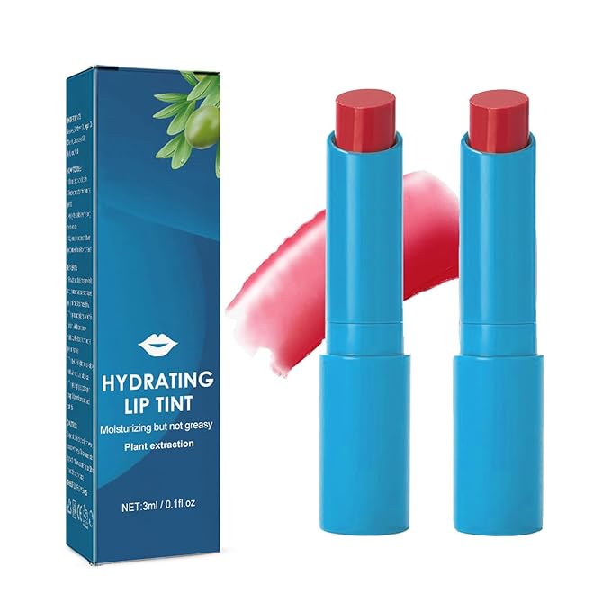 2pcs Thrive Lip Tint Hydrating, Strong Moisturizing Effect Tinted Lip Balm Hydrating, Natural Ingredients Sheer Moisture Lip Tint, Non-Sticky and Long-Lasting Lip Care-VivaGrace Women