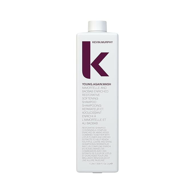 KEVIN.MURPHY YOUNG.AGAIN.WASH - Moisturising Shampoo - For Dry, Damaged & Brittle Hair - Hair Repair & Hydration - Amino Acids & Lotus Flower Extract - Sulphate & Paraben Free - 1 L / 33.8 fl oz-VivaGrace Women