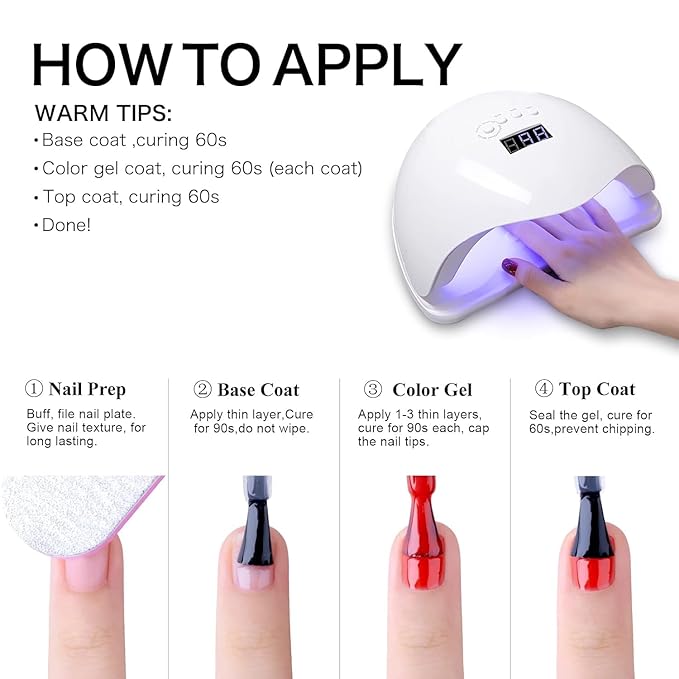 Imtiti Gel Nail Polish, 15ml Bright Pink Soak Off LED Polish for Nail Art Design, Manicure Salon DIY at Home