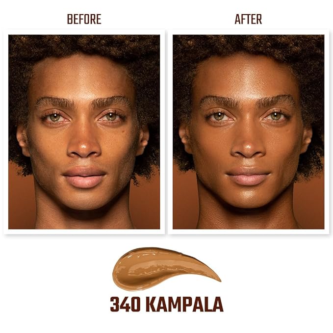 Juvia's Place I Am Magic Velvety Matte Liquid Foundation 340 - Kampala - Dark Tan w/Golden Undertone, Makeup Foundation Full Coverage, Lightweight, Long Wear, Velvety Matte Finish-VivaGrace Women