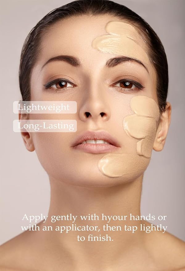 PS.PRETTYSKIN Collagen foundation for women, Long-Lasting Perfect Cover UV protection SPF15, Korean makeup with Titanium Dioxide 100ml/3.38fl.oz. (#23)-VivaGrace Women