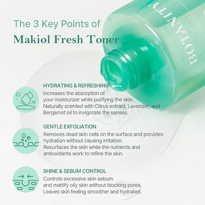 Makiol Toner | PHA | Cica Toner | Hydrating & Refreshing for Oily Skin | Sebum Control | Pore Refining | Acne Prone Sensitive Skin, Oily Skin | Cruelty-Free | 10fl oz-VivaGrace Women