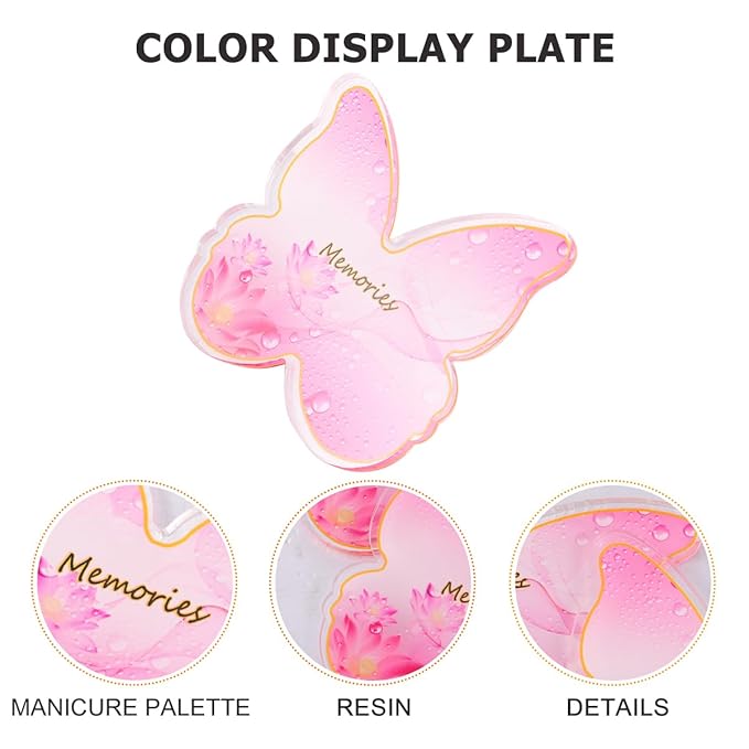 Resin Nail Art Palette: 2PCS Nail Art Palette Makeup Resin Mixing - Makeup Plate Nail Plates for Nail Art Nail Tip Holder Nail Art Display-VivaGrace Women