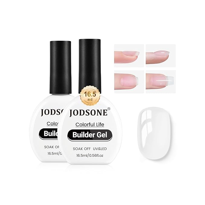 JODSONE 2Pcs 16.5ml Builder Gel Builder Nail Polish for Thickening Strengthener Building Extension and Keep The Nail Art Effect for A Longer Time and Nail Art Design Gift for Women-VivaGrace Women