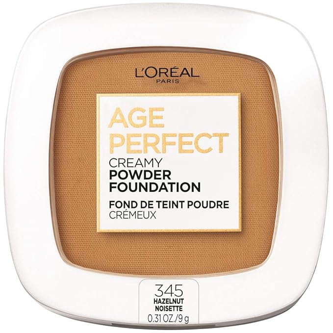 L'Oreal Paris Age Perfect Creamy Powder Foundation Compact, 335 Perfect Beige, 0.31 Ounce-VivaGrace Women