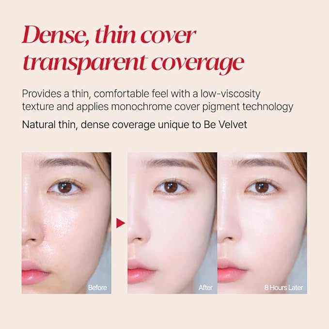 Espoir Be Velvet Fluid Foundation #21 Ivory 1.05oz | Luxurious Velvet Finish | Thin, Dense Coverage Matte Foundation | Long-Lasting Hydrated Radiance Liquid Foundation | Korean makeup Foundation-VivaGrace Women
