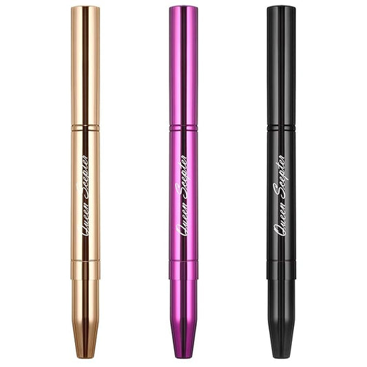 Retractable Dual End Lip Brush Concealer Brush with Cap, Lipstick Eyeshadow Foundation Makeup Brushes Gold, Black, Purple-VivaGrace Women