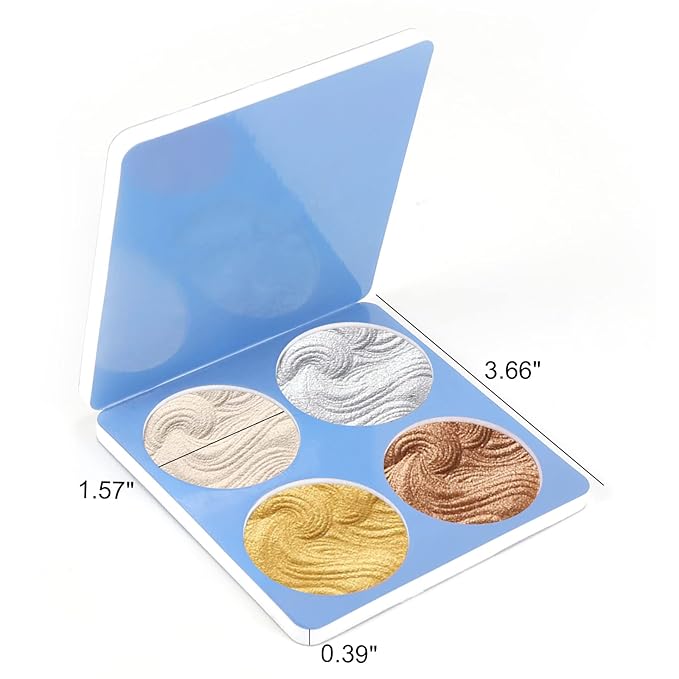 Boobeen Highlighter Makeup Highlighter Palette Powder Shimmer Highlighter Makeup Facial Illuminator Bronzer Palette Waterproof Long Lasting-VivaGrace Women