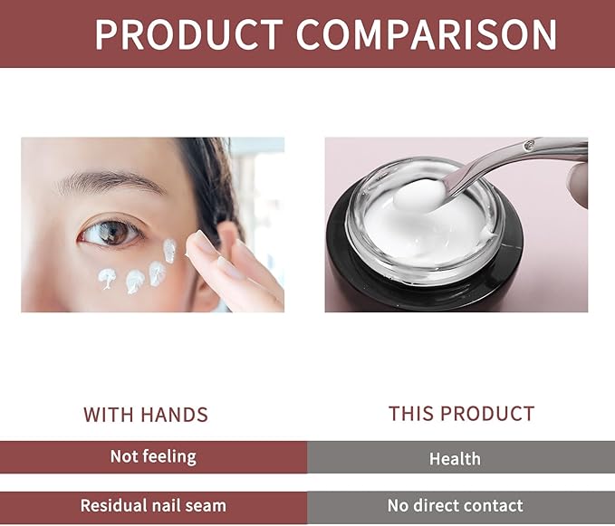 NIIIYTYB3 Pcs Eye Cream Applicator Tool Metal Eye Massager Wand 2 in 1 Zinc Alloy Roller for Under Eye Face Applicator Moisturizer Wand Stick with Spatula Mini Skincare Cosmetic Spatulas-VivaGrace Women