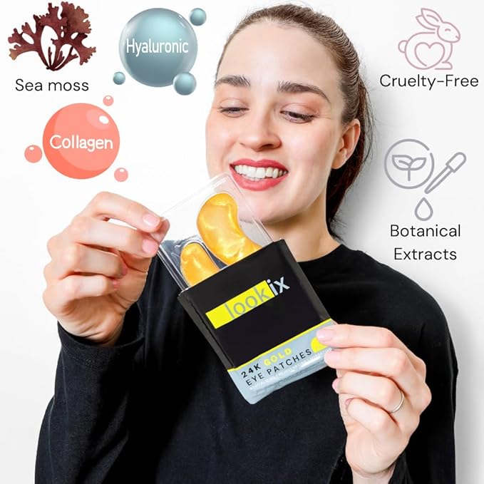 Under Eye Patches for Dark Circles and Puffiness - (15 pairs) Collagen Eye Masks with Natural Extracts for Wrinkle Reduction, Puffy Eyes & Eye Treatment Gels-VivaGrace Women