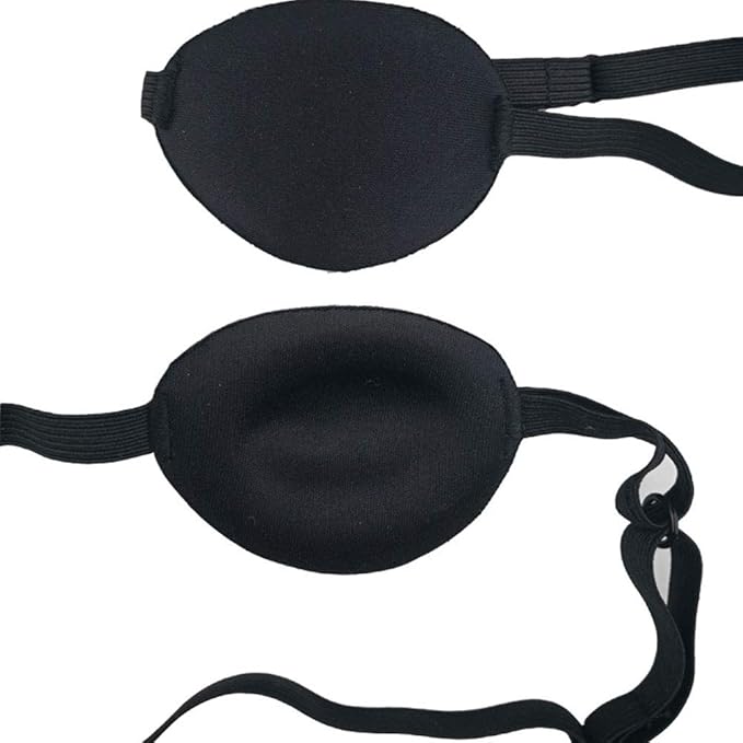 Eye Patch Adult Kid's Adjustable Soft and Comfortable Eye Patch Single Eye Mask for Recovery Eye Amblyopia Halloween Party Decoration 3 Pack-VivaGrace Women