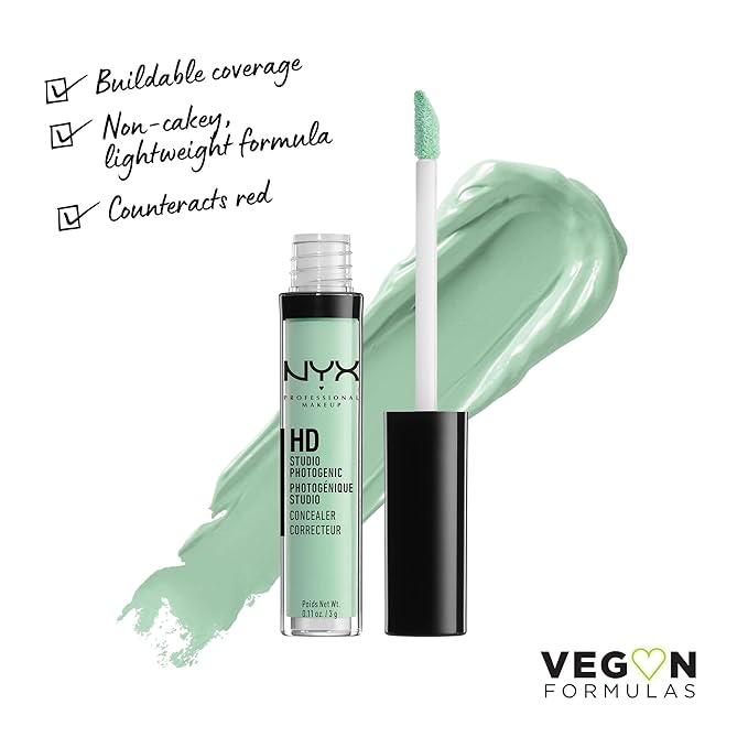 NYX PROFESSIONAL MAKEUP HD Studio Photogenic Concealer Wand, Medium Coverage - Green-VivaGrace Women