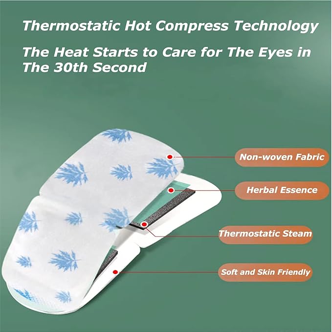 Qiai Self-Heating Steam Eye Mask 10 Packs for Better Sleep&Eye SPA|Reduce Dark Circles & Puffiness|Relief Eye Fatigue Dry&Itchy Eyes|Reduce Wrinkles|Heated Eye Mask Portable for Personal Care-VivaGrace Women