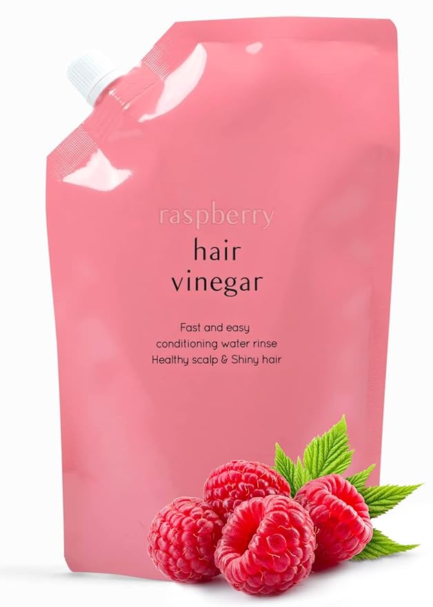A'PIEU Raspberry Hair Vinegar Rinse Refill 13.6 fl oz - Scalp Treatment for Balanced pH, Shiny Hair | Korean Hair Care I Clarifies & Encourages Growth | Dandruff & Oil Control-VivaGrace Women