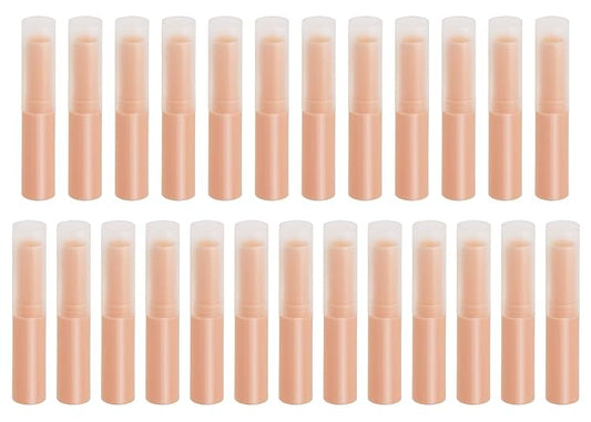 0.14oz Empty Flavored Lip Balm Container Tubes Plastic Homemade Moisturizing Lip Stick with Caps Bulk Fit for Women Adult DIY Making Supplies, 25 Count (Pink)-VivaGrace Women
