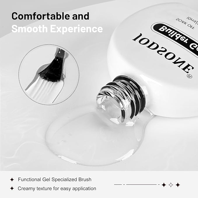 JODSONE 2Pcs 10ml Builder Gel Set, Clear Gel Nail Strengthener for Thickening, Nail Extension, Apex Building, Repairing Broken Nails, Long Lasting DIY Nail Art Gift for Women-VivaGrace Women