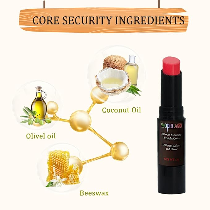 5 Pack Tinted Lip Balm With Glitter Powder Stocking Stuffers Tinted Chapstick - Moisturizing Lip Balm with Shimmer - Lipstick Set - Assorted Colors and Favors-VivaGrace Women