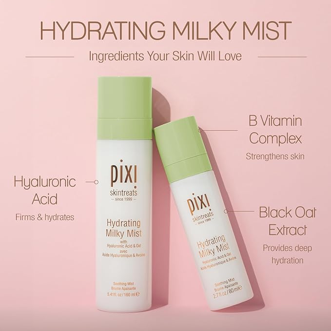 Pixi Beauty Milky Mist 2.70 Fl Oz | Hydrating Moisturizer for Dry Skin | Infused with Hyaluronic Acid-VivaGrace Women