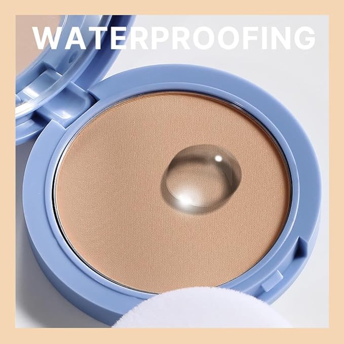 evpct Kaely Oil Control Pressed Face Powder, Get Smooth Flawless Fine Lines and Lightweight Finishing Foundation, Control Shine Long Lasting Waterproof Face Setting Powder Cosmetic, 12 Radiant Sand-VivaGrace Women