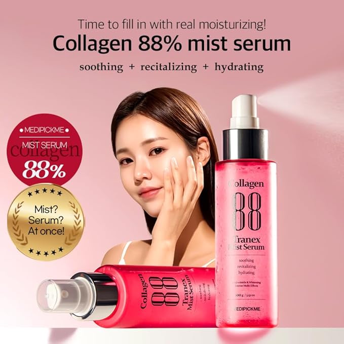 Collagen Double Eight Facial Mist Serum 100ml – Hydrating Face Mist & Makeup Setting Spray with Deep Collagen Barrier Protection for Long-Lasting Moisture & Radiant Skin-VivaGrace Women