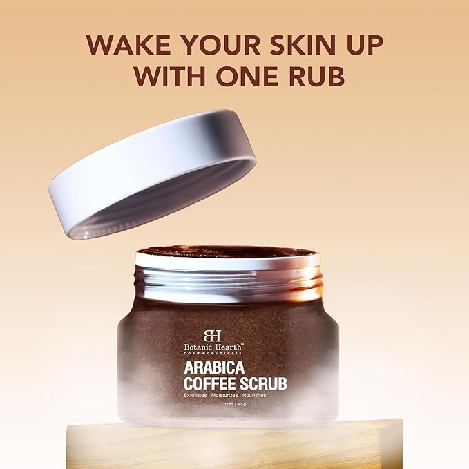 Botanic Hearth Arabica Coffee Body Scrub Exfoliating Body Scrub Act As Body Exfoliator & Helps With Moisturizing Skin, Acne, Cellulite, Dead Skin Scars, Wrinkles 12 Oz-VivaGrace Women