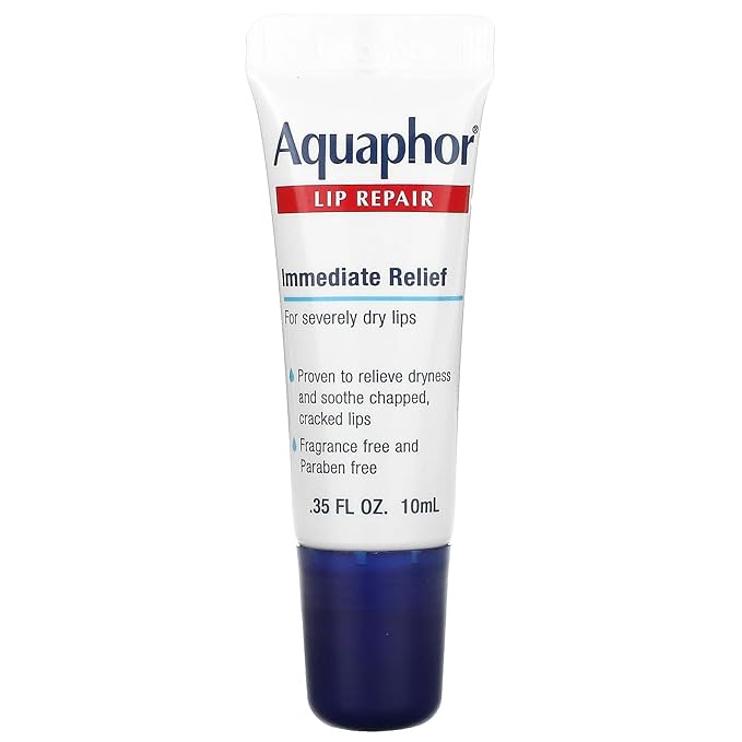 Aquaphor Lip Repair Ointment - Long-lasting Moisture to Soothe Dry Chapped Lips - .35 fl. oz Tube, 4 Pack-VivaGrace Women